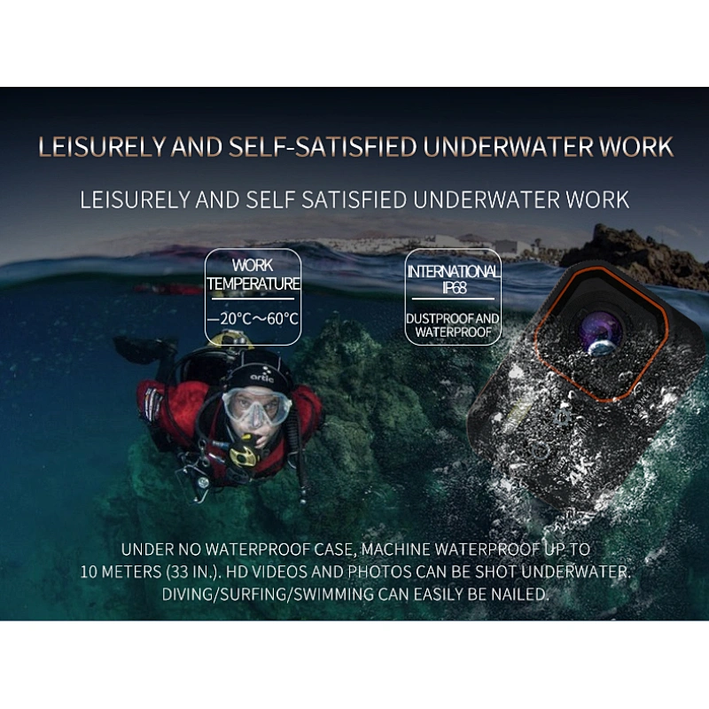 4K 30fps Action Kamera Touchscreen 30M Unterwasser Aufnahmekamera 20MP Bildstabilisierung Sportkamera