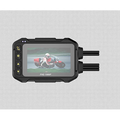 MOT-508 |  Motorcycle camera  | DUAL lens  Full HD 1080p @ 30fps | 3"  |  140° Viewing Angle
