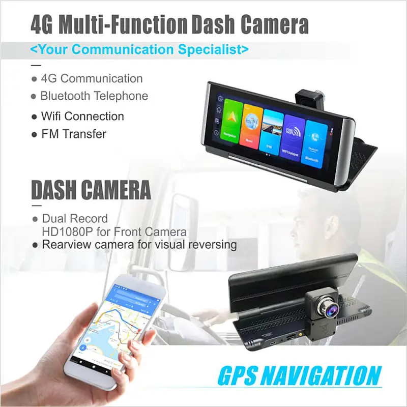 6.86 Inch Android Auto GPS WiFi Bt FM Dashcam - China Dashcam for Car, Car  Dashcam