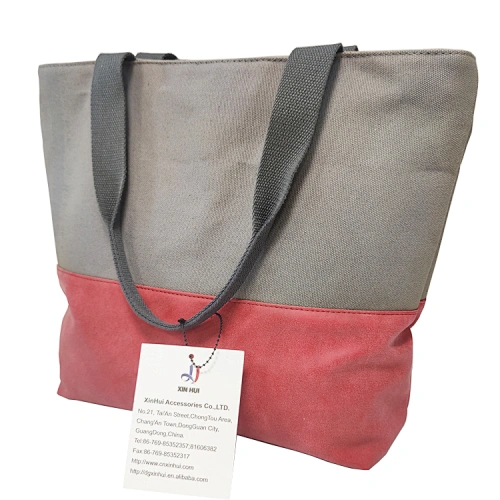 canvas tote bag with zipper
