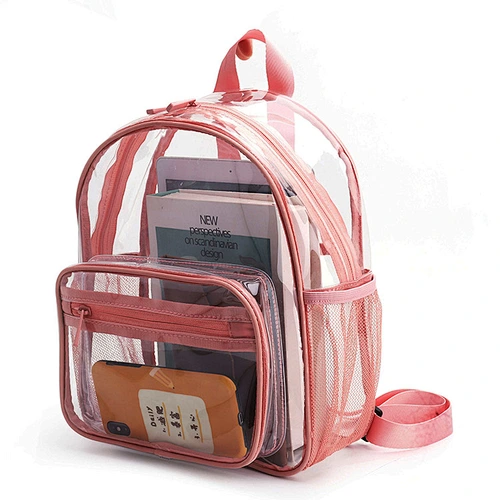 Wholesale pink see through waterproof backpack Dongguan Xinhui