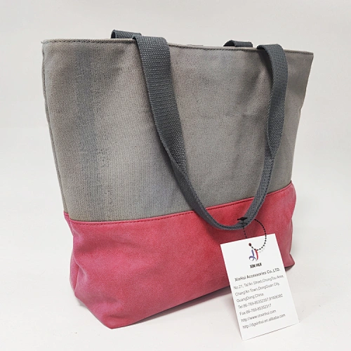 Thick Canvas Tote Bag with Zipper