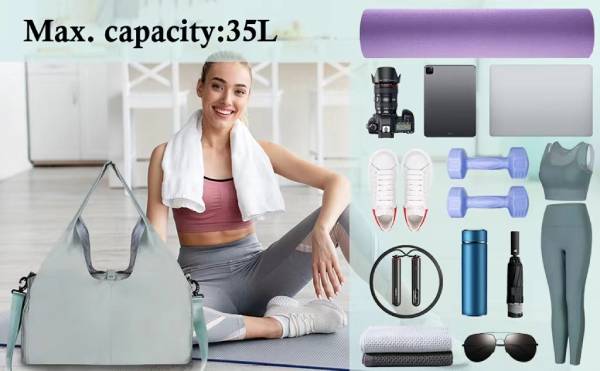 gym bag with yoga mat holder