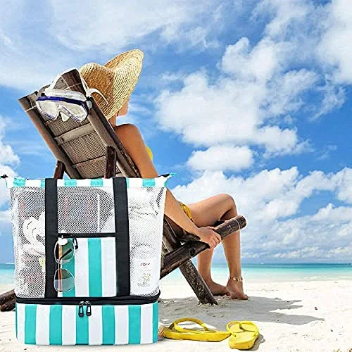 beach bag with zipper