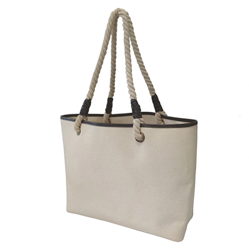 canvas tote bag with rope handles