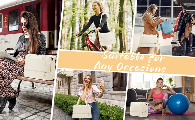 weekender bags for women with shoe compartment