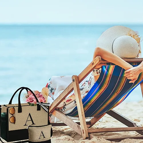 beach bag with zipper