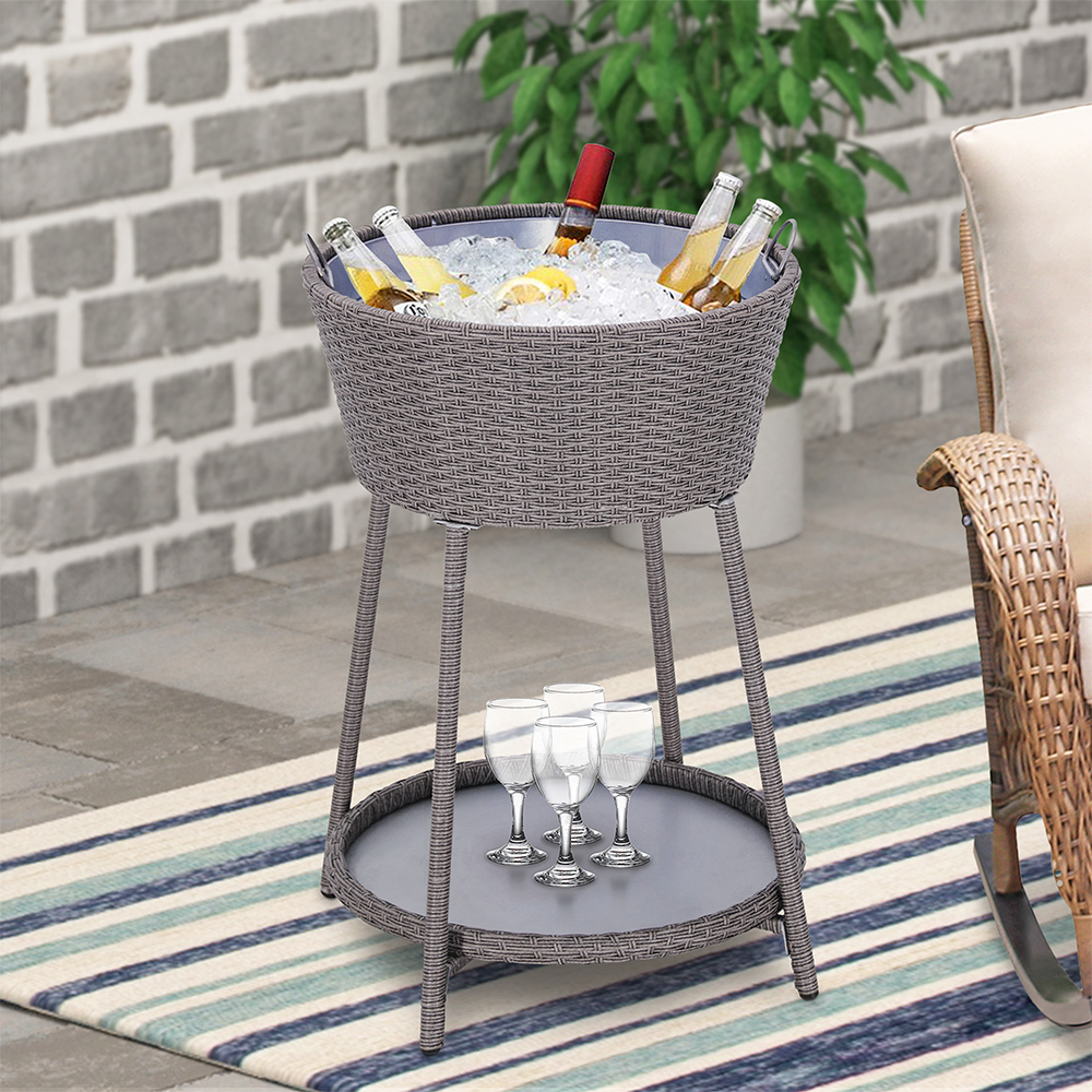 Cooler with best sale table and chairs