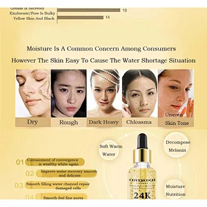 Private label Hyaluronic Acid Collagen 24 K Gold Facial Serum for Anti-aging