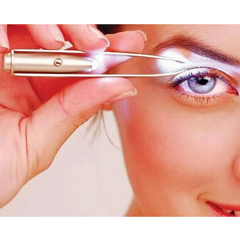 Electric Good Hair Removal Eyebrow Tweezer with Light