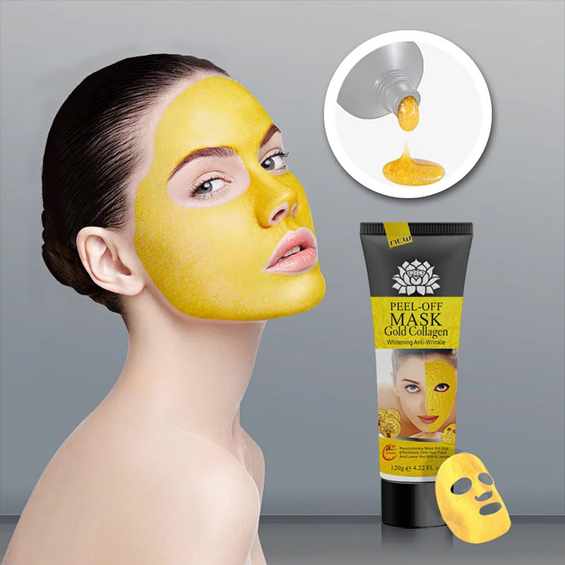 Natural gold collagen anti-wrinkle peel-off face mask for pore cleanser moisturizing spa at home