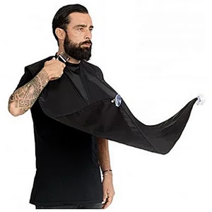 Men's style salon haircutting aprons transparent suction beard shaving hairdressing cape