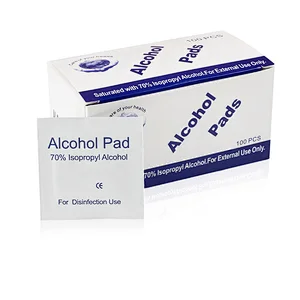 Hot Sale Factory Price Disinfection Use Disposable Non-woven 75% Isopropy Prep Alcohol Pad