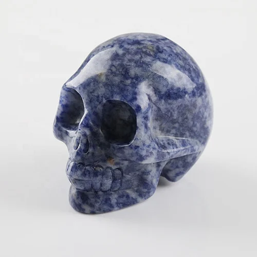 natural old topaz gemstone skull carving different size for Halloween decoration or gift