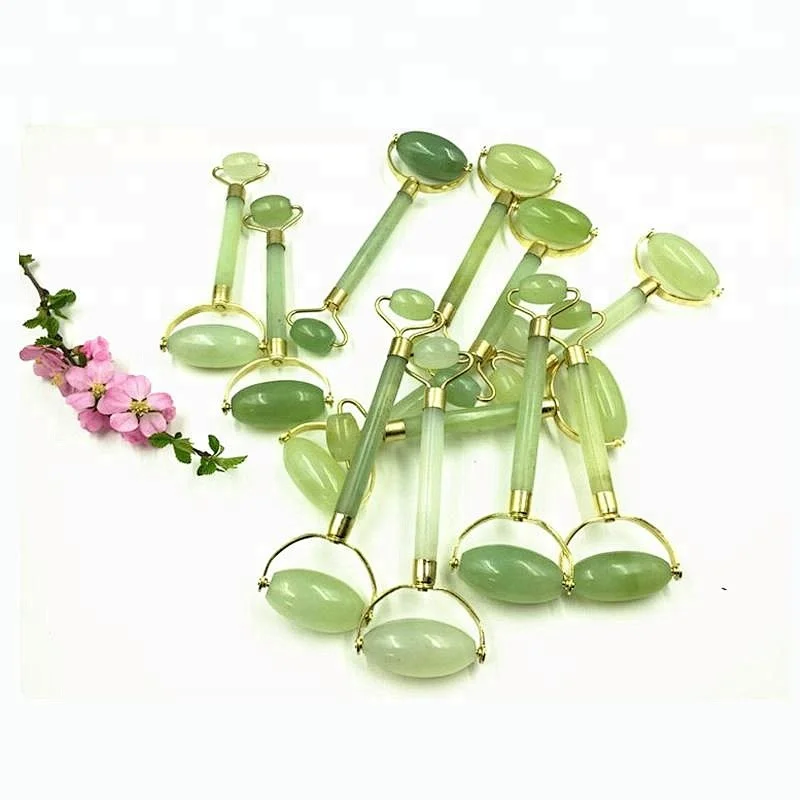 Wholesale NEW Natural Double Head Massage Tool for Face Jade Roller Facial Massage