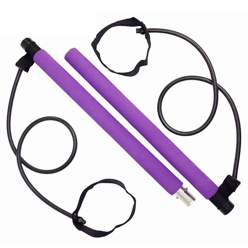 Amazon Hotselling Durable TPE Dismountable Pilates Rods Gym Stick Yoga Exercise Portable Pilates Bar