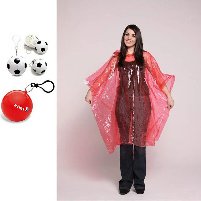 Disposable Outdoor Adult Plastic Soccer Portable Raincoat Ball