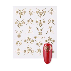 Nail Beauty Makeup Delicate Different Pattern Decal Free 3D Nail Foil Stickers