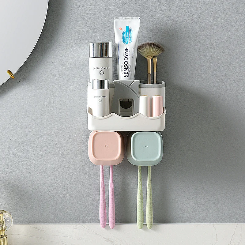 Simple Life Multifunction Automatic Toothpaste Squeezer Toothbrush Holder Dispenser