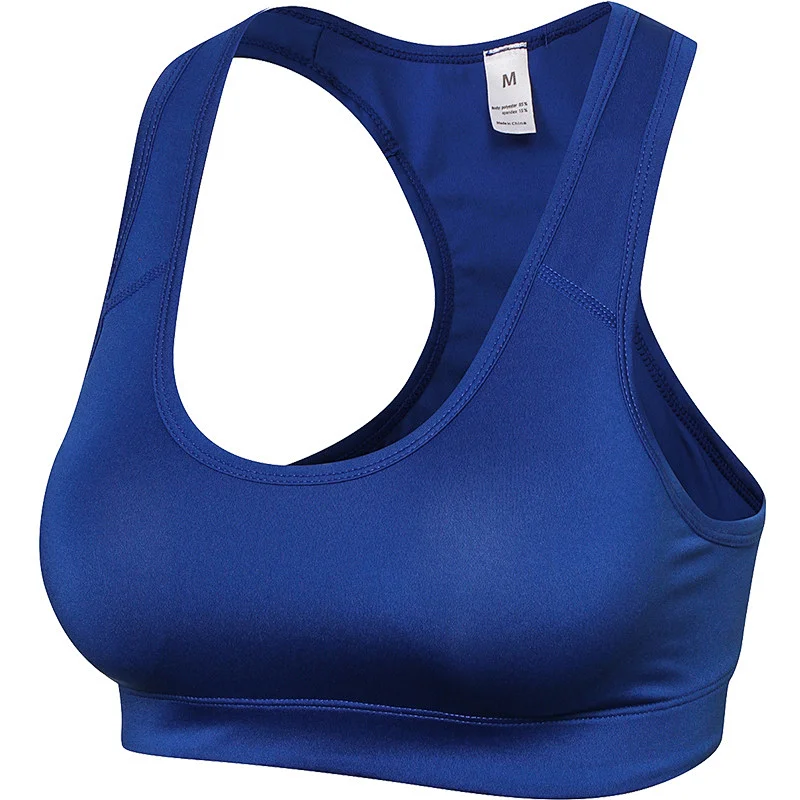 Fashionable Women's shockproof plain yoga underwear quick-drying breathable running sexy sports bra