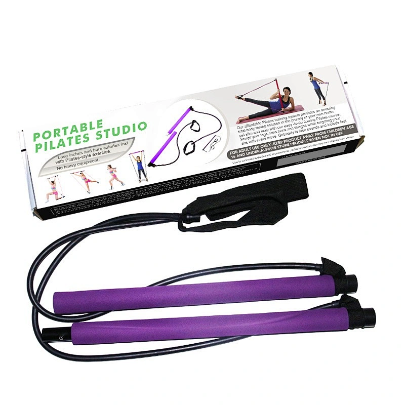Amazon Hotselling Durable TPE Dismountable Pilates Rods Gym Stick Yoga Exercise Portable Pilates Bar
