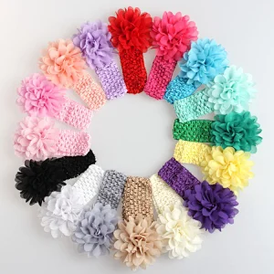 Cute Hair Accessories Opp Bag Pack Baby Girl Elastic Solid DIY Headband For Kids Headwear
