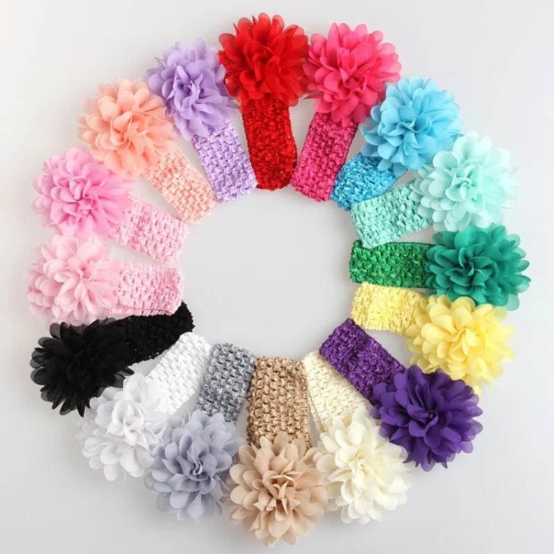 Cute Hair Accessories Opp Bag Pack Baby Girl Elastic Solid DIY Headband For Kids Headwear