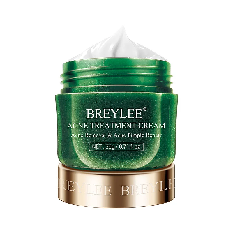 BREYLEE Acne Treatment Cream Anti Acne Face Cream Pimple Removal Spots Oil Control Shrink Pores Cream