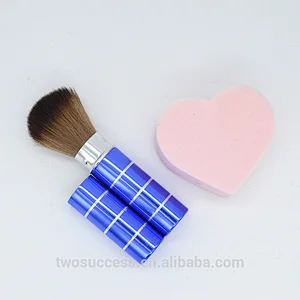 Metal Cosmetic Brush,Synthetic Hair Mini Makeup Blush Brush