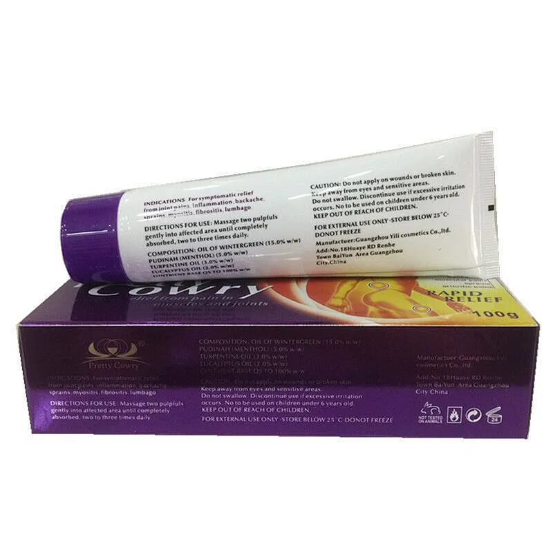 Wholesale 100g Quick Effect Cooling Body Massage Muscle Sprains Arthritic Pain Relief Cream