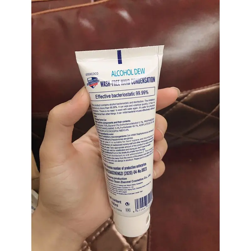 75% Alcohol 100ml Wash-free Hand Gel Antibacterial Hand Sanitizer