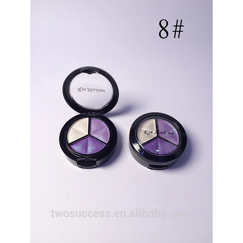 Fashion Small Round Waterproof Naked Makeup 3 Colors Eye Shadow Palette Makeup