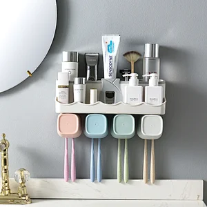 Simple Life Multifunction Automatic Toothpaste Squeezer Toothbrush Holder Dispenser