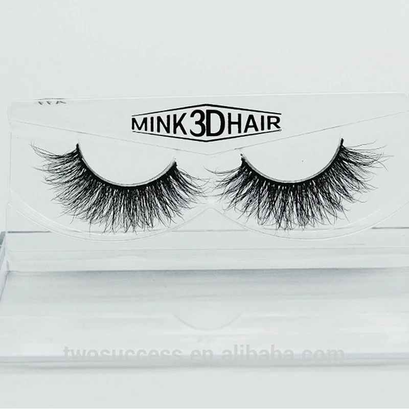 Fashion Natural Black Individual 3D Mink Silk Wispy False Eyelash For Beauty Salon
