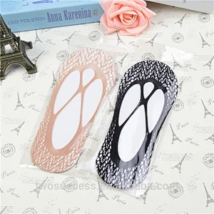 Fashion Hollow Anti-Slip flower lace jacquard sexy invisible boat socks for women