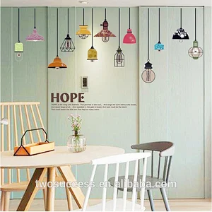 3D ceiling lamp porch TV wall stickers Living Room Sofa wall decor decals Acrylic Home decoration wall paper