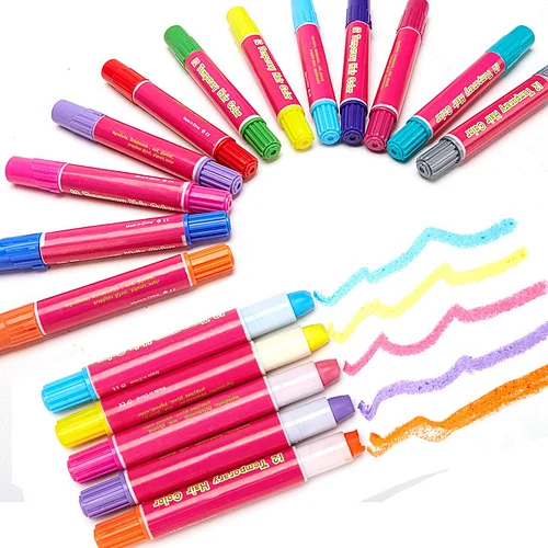 OEM hot 12colors Soft Pastels longlast Hair Coloring Chalk Non-toxic Temporary Salon long Hair Chalk Dye Crayons Kits