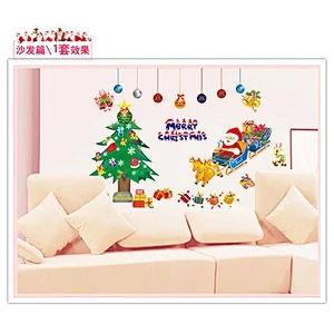 2017 Custom PVC christmas window/wall sticker and decoration