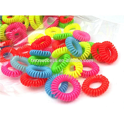 Wholesale Fashion Candy Color Elastic Line Telephone Wire Hairbands for Children Girls