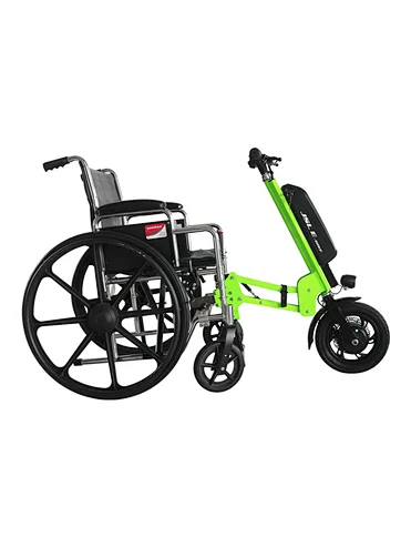 (JSL028B) Low price 12 inch 36v 250w motor lithium battery attachable one wheel handcycle wheelchair tractor trailer