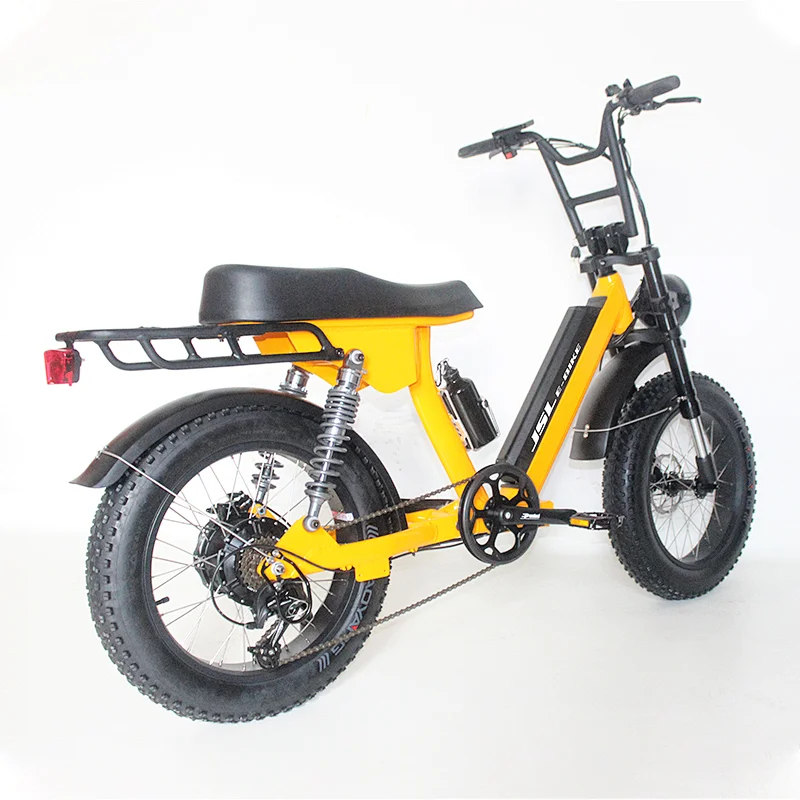 (JSL039FD)Vintage New Product 20 inch 48v 500w low step full suspension fat tire electric bike snow ebike beach cruiser