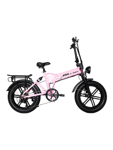 (JSL039BF)Full suspension 20 inch 48v 500w folding fat tire electric bike snow ebike beach cruiser