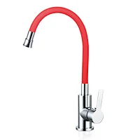 Factory Price red silicone hose flexible kitchen sink mixer tap
