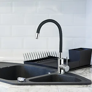 China Brass gray black flexible spout aqua mixer kitchen faucet