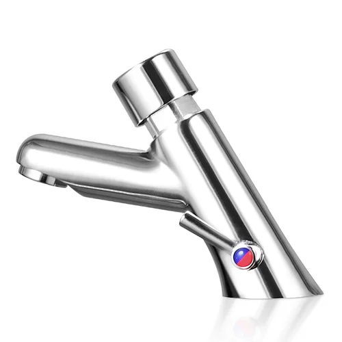 Taizhou luxury basin self closing mixer push faucet brass