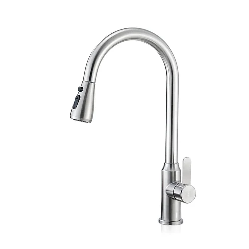 High quality mixer retractable kitchen faucet pull out stainless steel