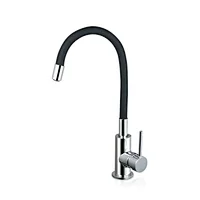 2020 Hot sale silicone hose flexible sink kitchen faucets black
