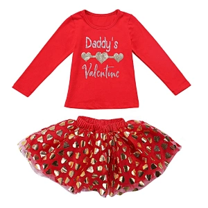 2019 Spring Newest Design Tutu Skirts Sets for Kids Girls 2-8T