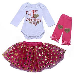 Latest New Design 3 Pieces Dress Set for Infant and Toddler Spring and Autumn Wearing