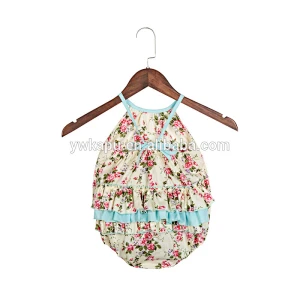 2018 hot sale summer baby fringe playsuit vintage bubble romper with tassel design